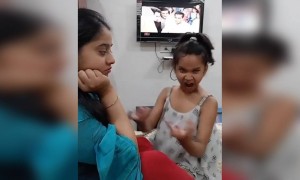 ಮಗಳ ಹುಡುಗಾಟ ನೋಡಿ ಹೇಗಿದೆ ....!!!