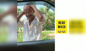ಸ್ಯಾನಿಟೈಝೆರ್ ನ ನೆಕ್ಕಿದ್ದಾಯ್ತು ಈಗ ತಲೆಗೆ ಹಚ್ಕೋತವ್ರೆ .....!!